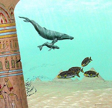 Sands of Time - Egyption ruins, Sweet lip fish and Humpback whales by Linda Herzog
